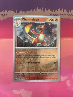 Pokemon Card Charmeleon Paldean Fates Reverse Holo 008/091 Near Mint - Image 1