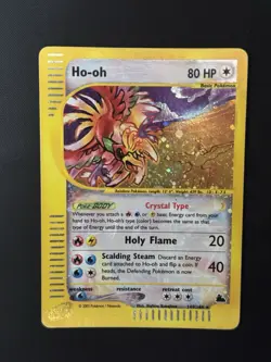 Crystal Ho-Oh Skyridge Holo Rare Pokemon Card #149 LP with Swirl 🌀 - Image 1