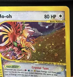 Crystal Ho-Oh Skyridge Holo Rare Pokemon Card #149 LP with Swirl 🌀 - Image 4