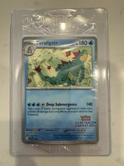 2024 Pokemon Illustration Contest Sealed Promo 3 Card Pack Feraligatr Pikachu - Image 1