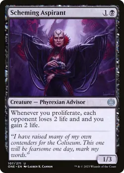 🧙Scheming Aspirant U 107/271 FOIL ONE Phyrexia All Will Be One MTG - Image 1