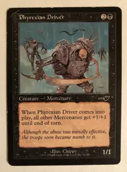 Phyrexian Driver Nemesis ￼MTG Heavily Played HP corner crease FREE SHIPPING - Image 1