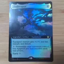 Shadow Spear Borderless FOIL MTG Artifact English Card Used - Image 1