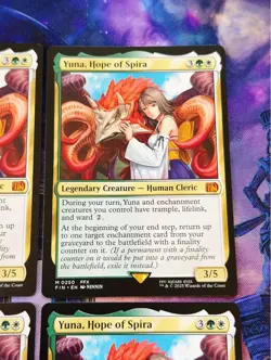Hope Yuna Spira Set of 4 for MTG Cards Illustrated Sleeve Used - Image 3