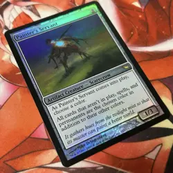 First Edition MTG Foil Painter's Servant Card; English; Used - Image 1