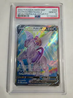 2022 Pokemon SWSH Black Star Promo 253 Origin Forme Palkia V PSA 10 GEM MT - Image 1