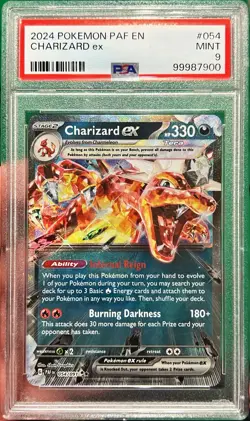 2024 Pokemon Paldean Fates Charizard Ex 054/091 Holo PSA 9 Mint - Image 1