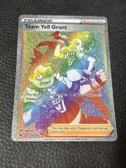 Pokemon Team Yell Grunt Full Art 210/202 - Secret Rare Sword & Shield Base - Image 4