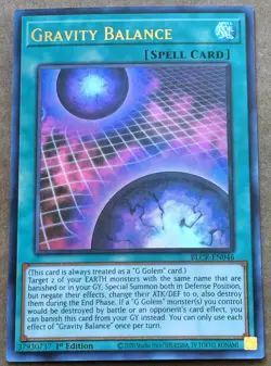 Gravity Balance Ultra Rare 1st Edition BLCR-EN046 YuGiOh - Image 1