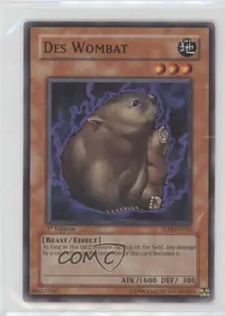 Des Wombat 1st Ed. YuGiOh The Lost Millenium #TLM-EN031 2005 - Image 1