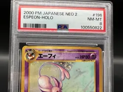 [Swirl]Espeon Neo 2 Holo No196 PSA 8 NM-MT Japanese Pokemon Card - Image 3