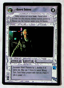 General Dodonna CCG Card - Star Wars Premier Set - Decipher - 1995 - Image 1