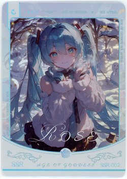 ❤HATSUNE MIKU - Goddess Story Anime Waifu Card - GODDESS ERA - SSR-002 VOCALOID - Image 1