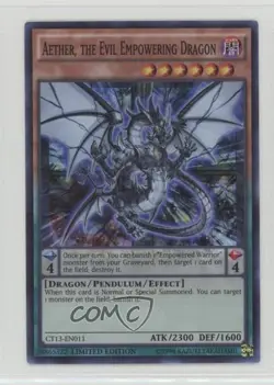 Aether The Evil Empowering Dragon YuGiOh Mega-Tins Limited Edition #CT13-EN011 - Image 1