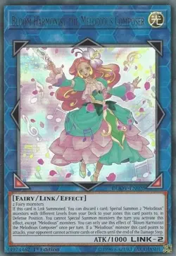 DUOV-EN020 Bloom Harmonist the Melodious Composer 1st Ed NM Ultra Rare YuGiOh - Image 1