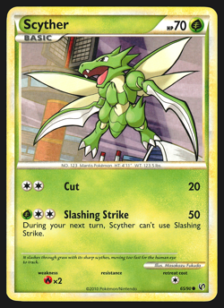 Scyther 65/90 HS Undaunted Pokemon Card LP - Image 1