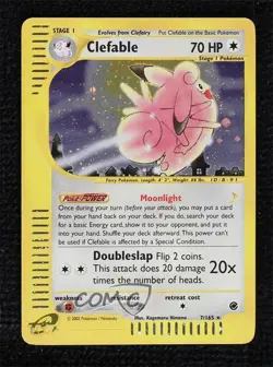 Clefable Holo Pokemon e-Card Series Expedition #7 2002 - Image 1