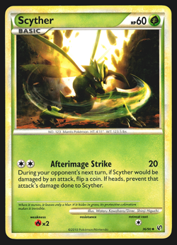 Scyther 36/90 HS Undaunted Pokemon Card LP - Image 1