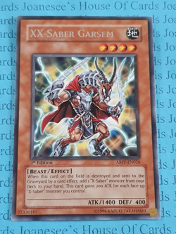 ABPF-EN026 XX-Saber Garsem Rare Yu-Gi-Oh Card 1st Edition New - Image 1