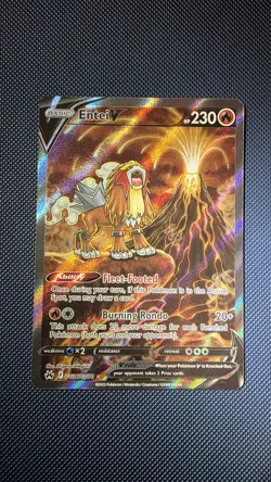 Entei V GG36/GG70 - Crown Zenith Galarian Gallery - Full Art Holo Pokemon Card - Image 1