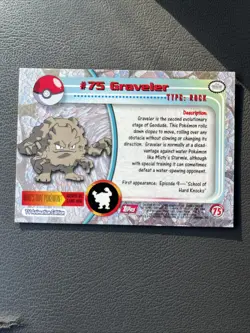 1995-1998 Red Label #75 Graveler Pokemon Card Tv Animation Edition - Image 2