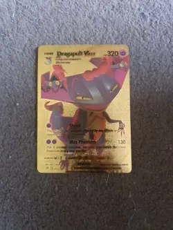 ❄Dragapult V Pokemon Gold Foil Fan Art Card Custom - Image 1