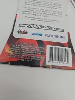 My Hero Academia Collectible Card Game Booster Packs Lot of 2 New Sealed Japan - Image 3
