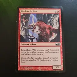 MTG Magic the Gathering Bladetusk Boar (121/260) Magic 2013 LP TCG CCG - Image 1