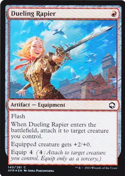 ADVENTURES IN THE FORGOTTEN REALMS..DUELING RAPIER..FOIL..MTG..NRMT NP..COM - Image 1