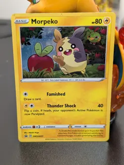 Pokemon Morpeko SWSH031 Cosmos holo Galaxy HD Swirl 🍥 LP - Image 1