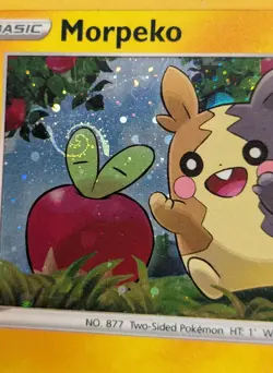Pokemon Morpeko SWSH031 Cosmos holo Galaxy HD Swirl 🍥 LP - Image 2