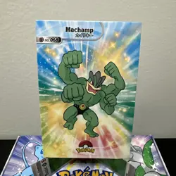 Pokemon Database Shiny Set Machop Machoke Machamp Shiny Sparkle Holo Set Of 3 - Image 2