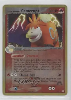 Team Magma's Camerupt Reverse Foil Pokemon EX Magma vs Aqua #19 2004 - Image 1