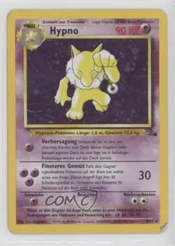 Hypno Holo German Pokemon Fossil #8 1999 READ - Image 1