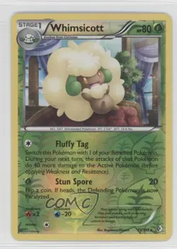 Whimsicott Reverse Foil Pokemon Black & White Boundaries Crossed #15 - Image 1