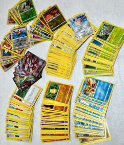 2021 Lot 300 Various Pokemon Trading Cards Common Full Reverse Holo Trainer Vmax - Image 1