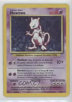 Mewtwo Holo Spanish Pokemon Base Set #10 1999 - Image 1