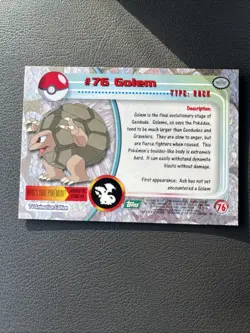 Golem 3rd Printing (Green Topps Logo) Pokemon TV Animation Edition Series - Image 2