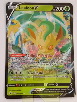 Leafeon V R Evoluzioni Eteree 007/203 R Rara Holo Foil R Pokemon Italiano EX - Image 1