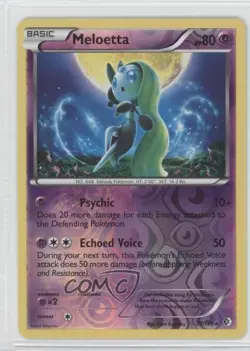 Meloetta Reverse Foil Pokemon Black & White Boundaries Crossed #77 - Image 1