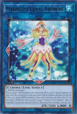 LED9-EN041 Marincess Coral Anemone Rare 1st Edition Near Mint YuGiOh TCG - Image 1