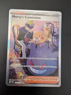 Mortys Conviction Full Art Temporal Forces 211/162, NM Pokemon Card - Image 1