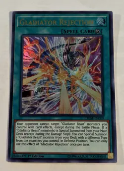 Yugioh Gladiator Rejection CHIM-EN058 1st Edition Ultra Rare Holo - VLP - Image 1