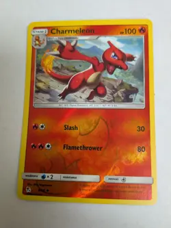 Pokemon Charmeleon Trading Card Slash Flamethrower HP100 - Image 1