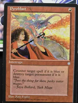 MTG Pyroblast Ice Age Regular Card, Near Mint Condition *FREE SHIPPING - Image 1