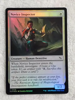 MTG Novice Inspector FOIL #29 Murders at Karlov Manor Magic Gathering Card NM - Image 1