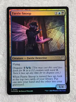 MTG Faerie Snoop FOIL #203 Murders at Karlov Manor Magic Gathering Card NM - Image 2