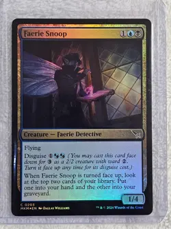 MTG Faerie Snoop FOIL #203 Murders at Karlov Manor Magic Gathering Card NM - Image 5