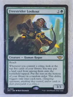 MTG Freestrider Lookout - Outlaws of Thunder Junction (OTJ) #163 Card Rare NM - Image 2