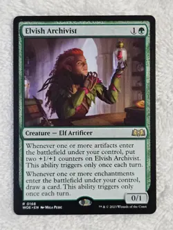 MTG Elvish Archivist - Wilds of Eldraine (WOE) #168 Magic Card Rare NM - Image 2
